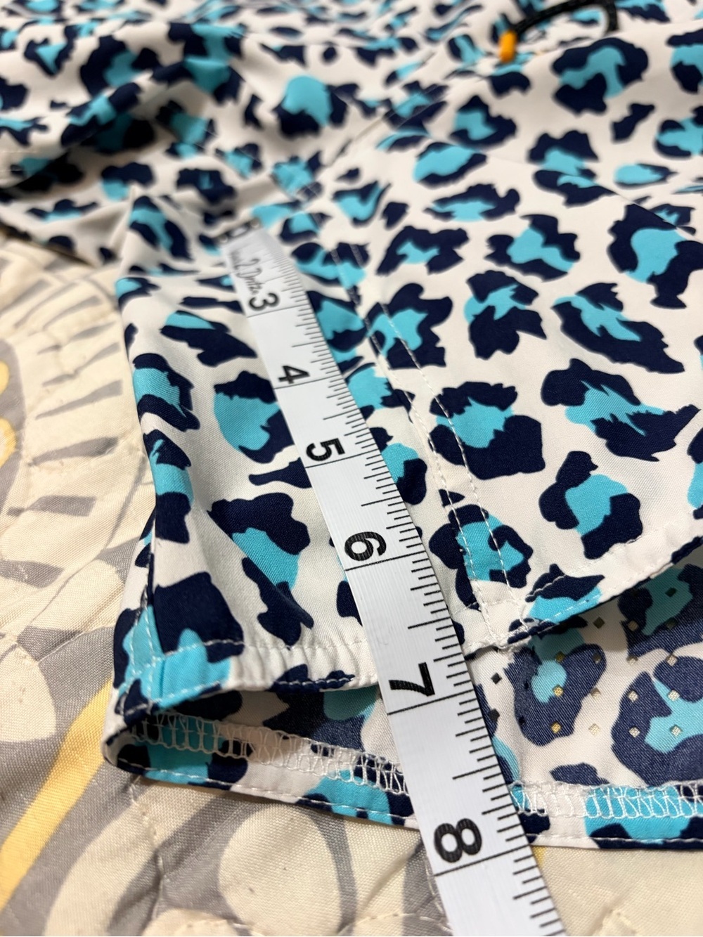 Legends the Luka 7” Blue Teal Leopard Athletic Lined Shorts, small - Picture 9 of 11